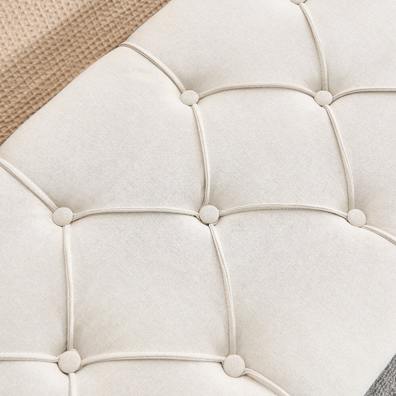 Banc de rangement rembourré 66,9 po, Gris