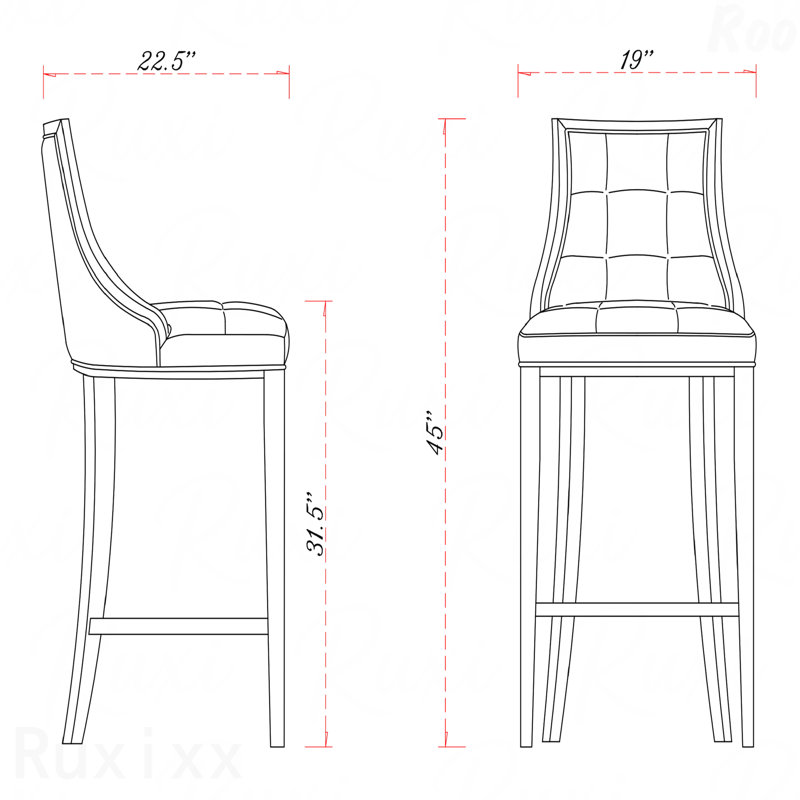 Tabouret de bar pour les salons modernes, Beige