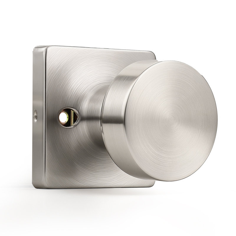Poignée de porte à panneau carré Probrico, Nickel brossé, Faux bouton simple