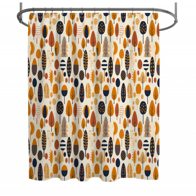 Rideau de douche Autumn - Décoration de salle de bain automne, H 73 po x l 70 po
