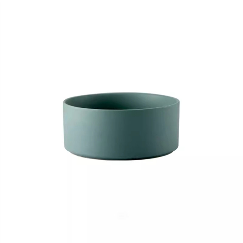 Bol en céramique pour animaux avec support en bois massif, Petit (2,5 po)