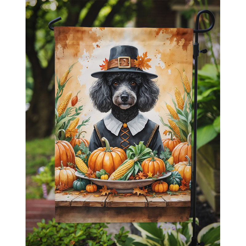 Drapeau du jardin de l'Action de grâce, Caniche noir