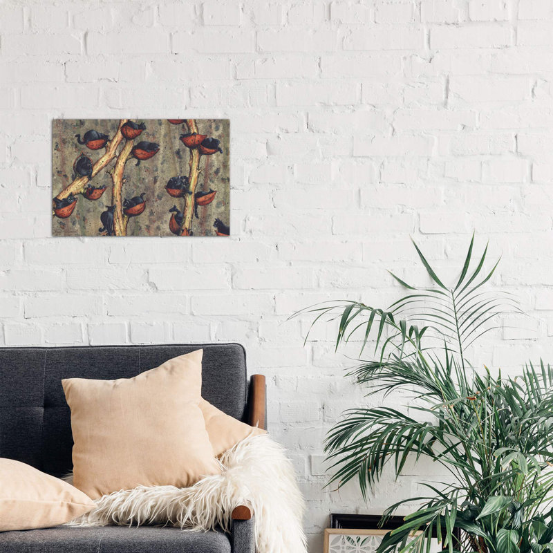 Catkins 1 Piece Wrapped Canvas Painting, 66.04 cm H x 45.72 cm W x 3.175 cm D