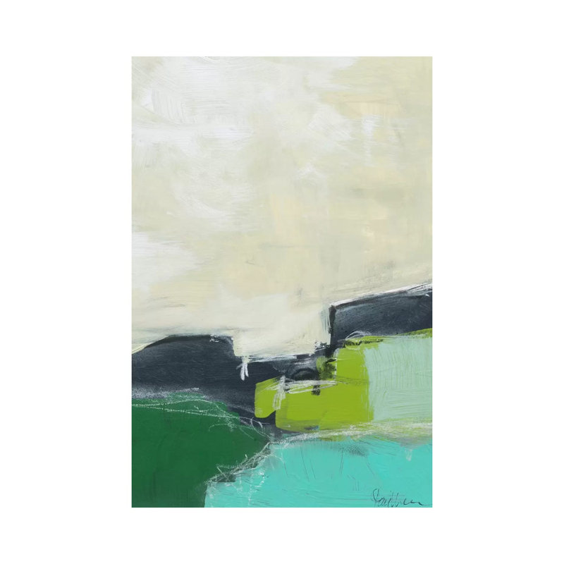 Landscape No. 99 by Jan Weiss - Wrapped Canvas Panoramic Painting, 20.32 cm H x 30.48 cm W
