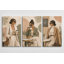 Grand ensemble de 3 impressions murales de mode minimaliste, femme neutre, impression sur toile pour chambre à coucher, impression sur toile 16 x 24 pouces - prête à être accrochée
