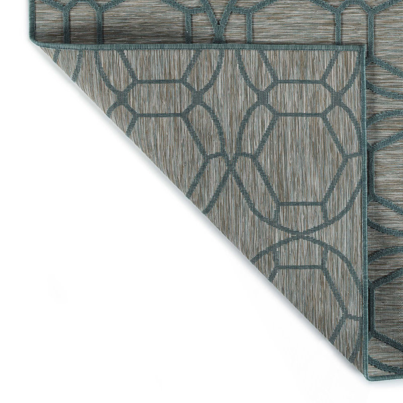 Contemporary, Transitional, Geometric, Textured, High-Low Cut & Loop Rectangle Area Rug, Runner 2' x 6'