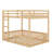 Full Over Full Wood Bunk Bed With Ladder And Guardrails-118703476