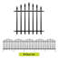 Gothic Arch Garden Fence with Gate, 5 Pack, No-Dig, Black-1745317326-1745317360