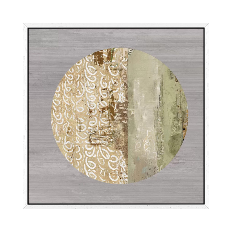 Protection Medallion I by Tom Reeves - Painting on Canvas, White Framed, 45.72cm H x 45.72cm W x 3.81cm D