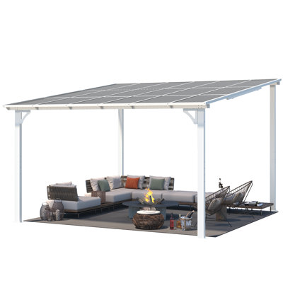 Pergola en aluminium avec auvent