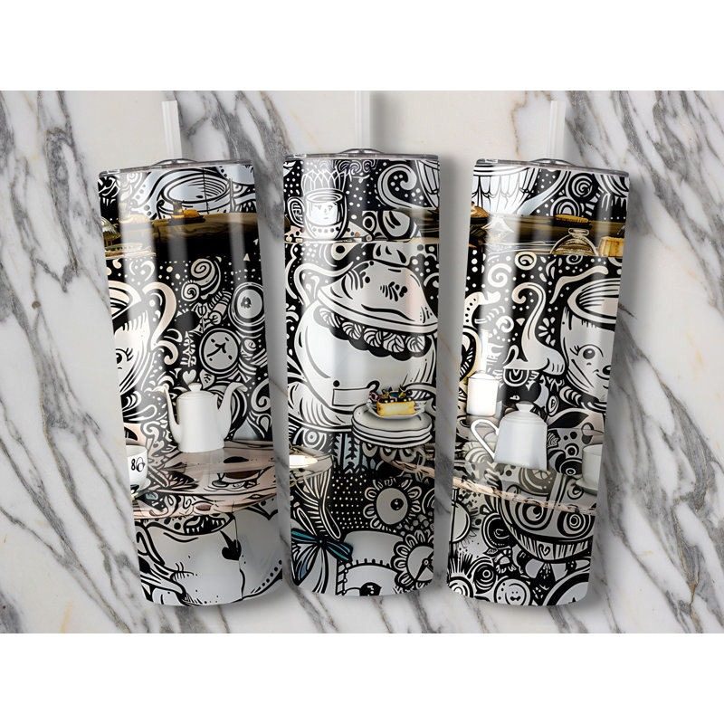 Choose Handmade Tumblers 591ml Vacuum Insulated Stainless Steel (18/8) Travel Tumbler with Straw