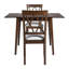 Table de salle à manger pliante pour 4 personnes mesurant 29,9 po x l 46,5 po x 30 po avec pieds en bois d'hévéa massif, espace de salon, petits espaces rectangulaires de style contemporain classique, mobilier de chambre-421749626