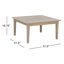 Table basse carrée en bois massif Amina