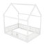 Full Size Wood House Bed With Fence And Door