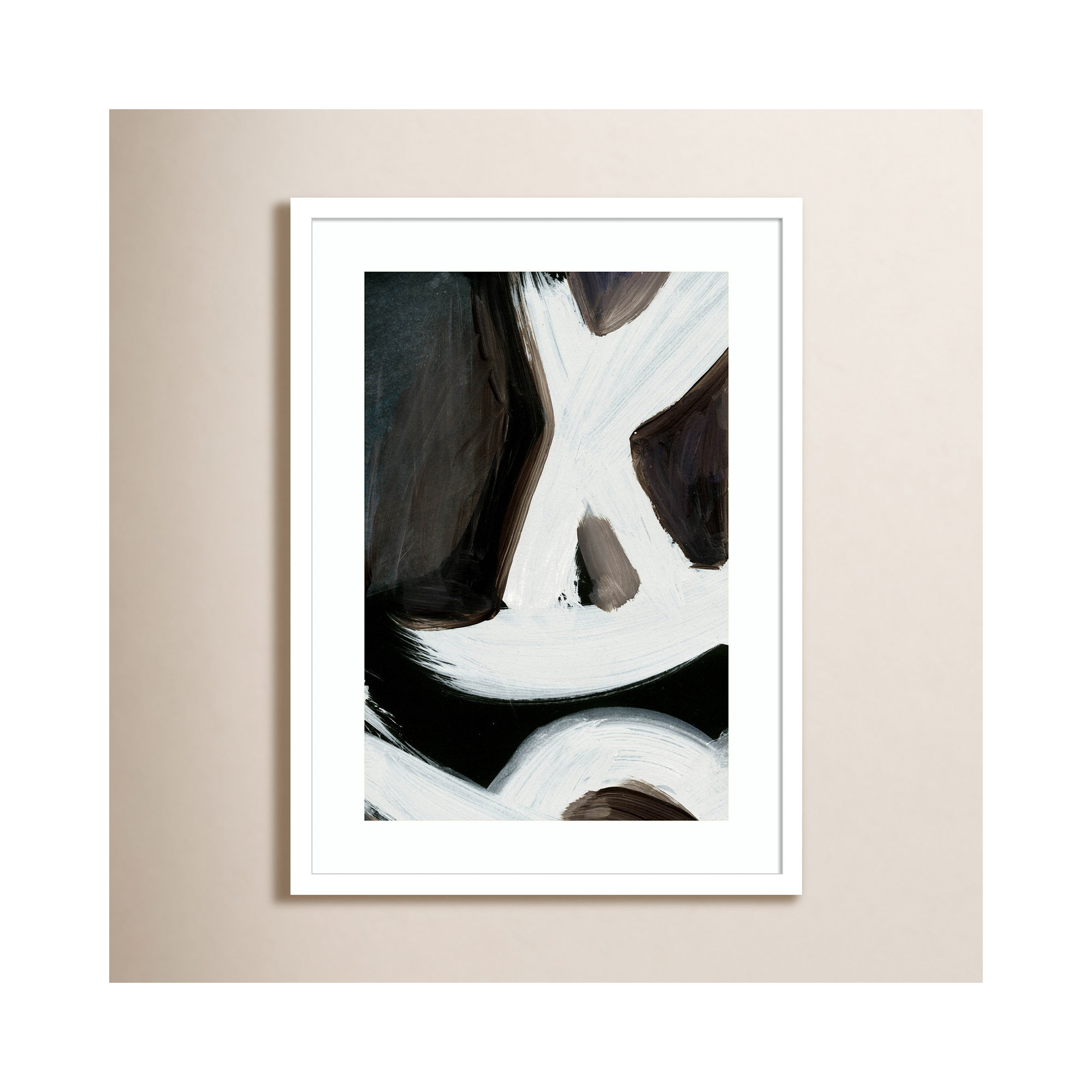 Connected No 2 by Dan Hobday Wood Framed Wall Art Print, 25" H x 19" W, White