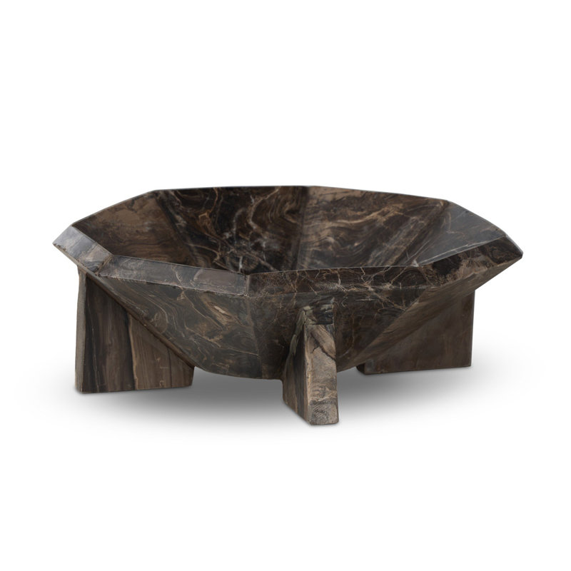 Kasa Bowl-Rocky Brown Marble