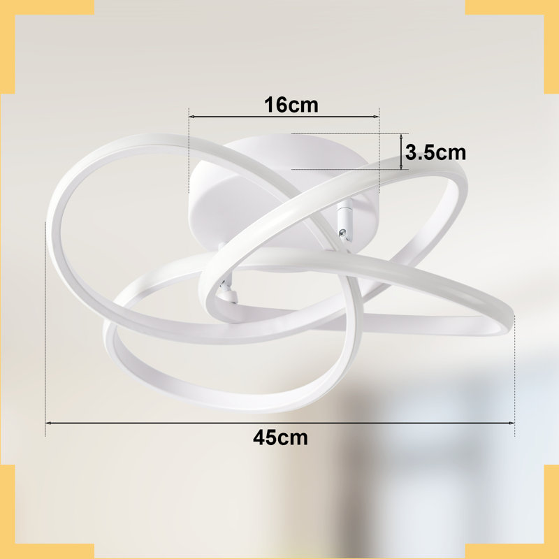 LED Semi Flush Mount, White
