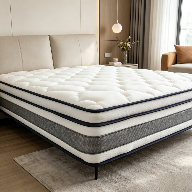 30cm Hybrid Pocket Sprung Mattress, 3-Layer Foam with Breathable Knitted Cover, Independent Pocket Spring Mattress for Pressure Relief & Motion Isolation, Medium Firm Support Mattress for UK Bedroom, Double/King /Super King