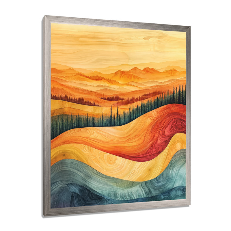 Safire - art mural paysages, H 20 po x l 12 po, Reproduction encadrée d'une seule photo, Argent argent