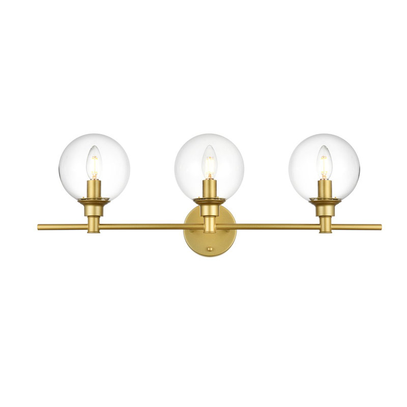 Byeong Dimmable Vanity Light, Brass, 5 Lights, 10" H x 47" W x 47" D