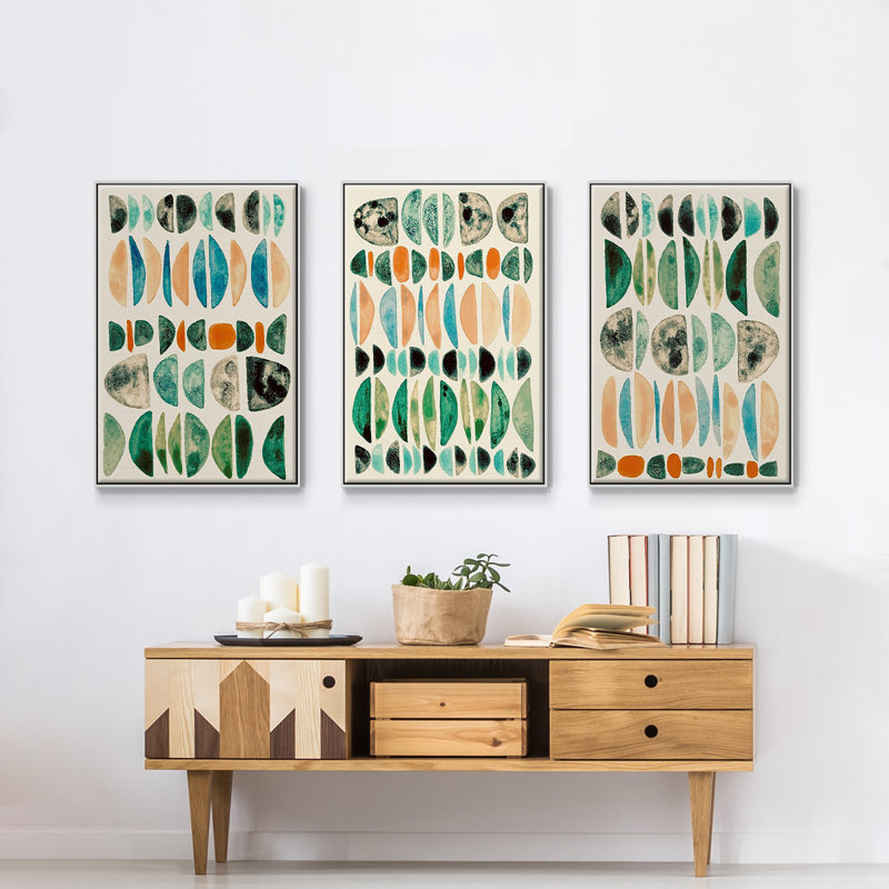 " Semi Stack I " 3 - Pieces, White, 40" H x 90" W  x 2" D