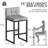 Sturdy Modern Low-Back Counter Height Bar Stools with Metal Frame and Faux Leather Upholstery-1241350253-1241350246