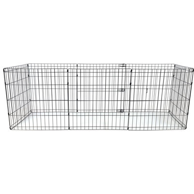 17.7'' H Panel Metal Exercise Pen With Door