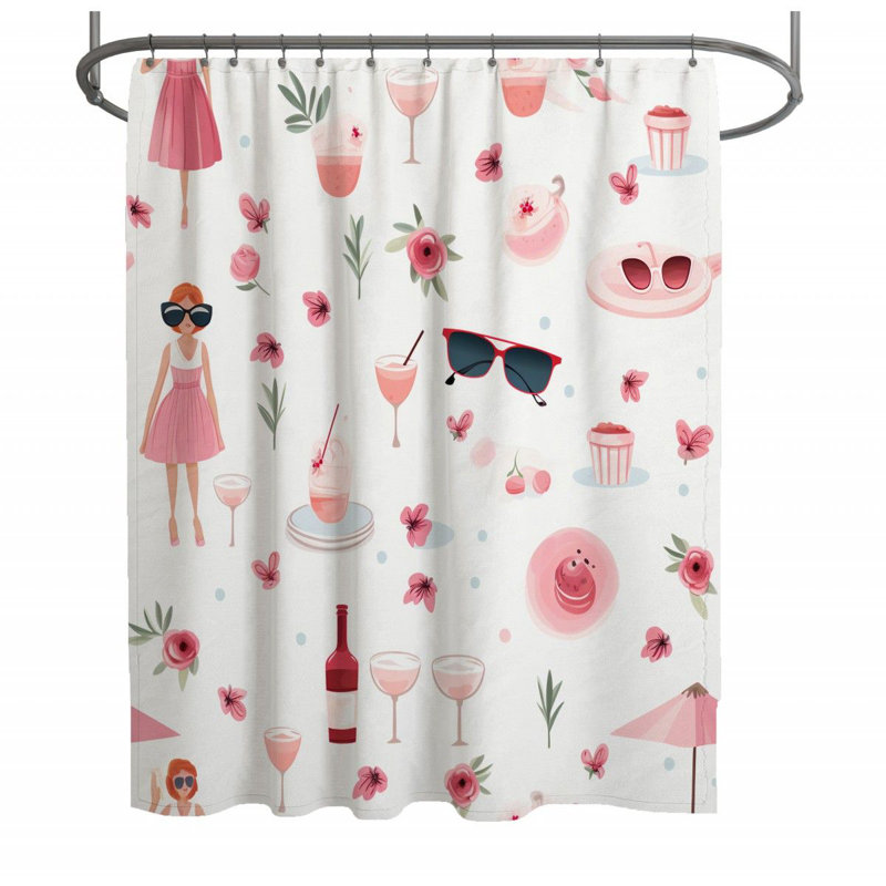 Rideau de douche féminin - Décoration de salle de bain féminine, H 93 po x l 70 po