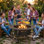 Foyer extérieur 3-en-1 Table de foyer d'extérieur 2 grils réglables Foyer au bois de 36 pouces avec couvercle, tisonnier et couvercle imperméable pour barbecue Fête de pique-nique