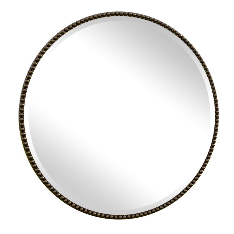 Miroir décoratif rond, 32 po x 32 po, Bronze Antique