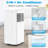 Quiet 3-in-1 8000 BTU Portable Air Conditioner with LCD Remote, Dehumidifier & Fan for 350 Sq. Ft, 24H Timer, Auto Defrost, Energy Efficient