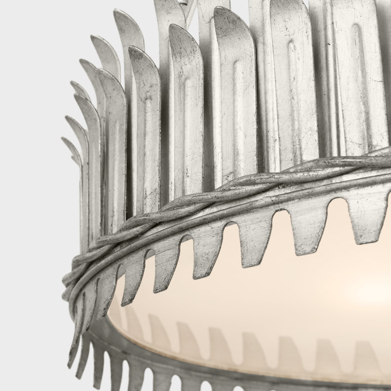 Leslie 3 - Light Chandelier, Burnished Silver Leaf