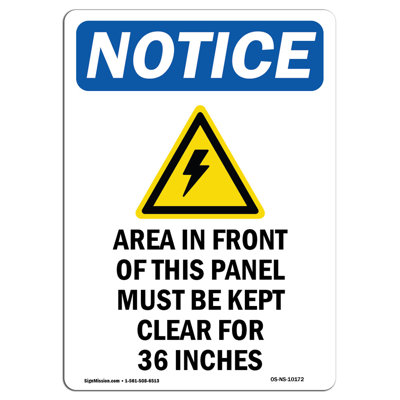 Area in Front of This Sign with Symbol