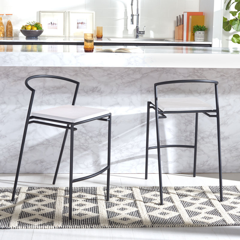 Tabouret de comptoir 25,75 po Wyeth, Blanc