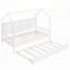 Lit simple en bois avec lit gigogne-117794015