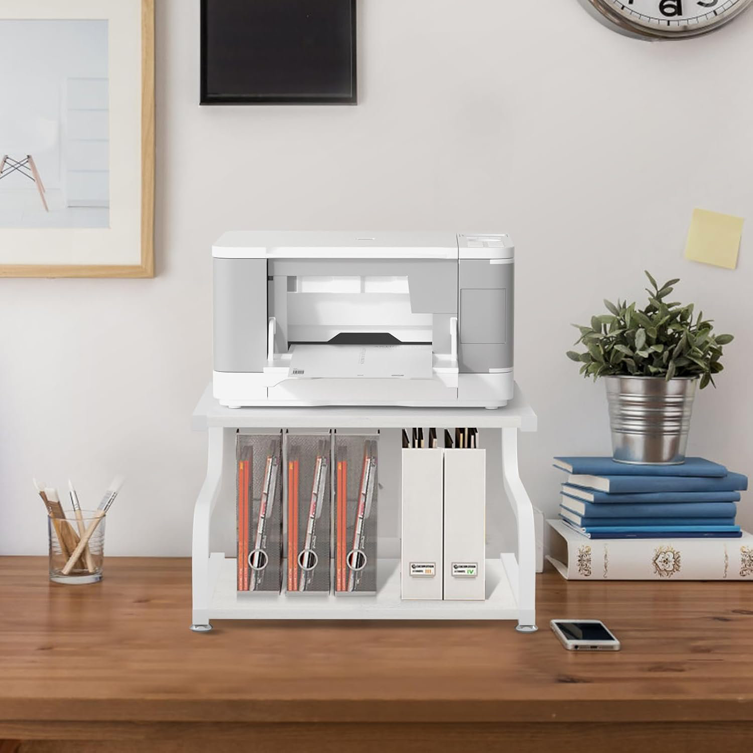 LNRLZYLS 2-Tier Desktop Shelf Organizer, Modern Office