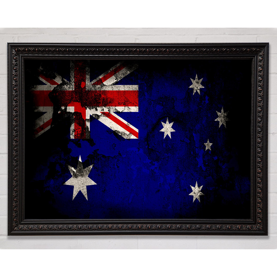 Australische Flagge Grunge - Druck