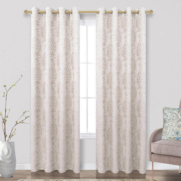 Bungalow Rose Rosezell Polyester Semi-Sheer Curtain Pair | Wayfair