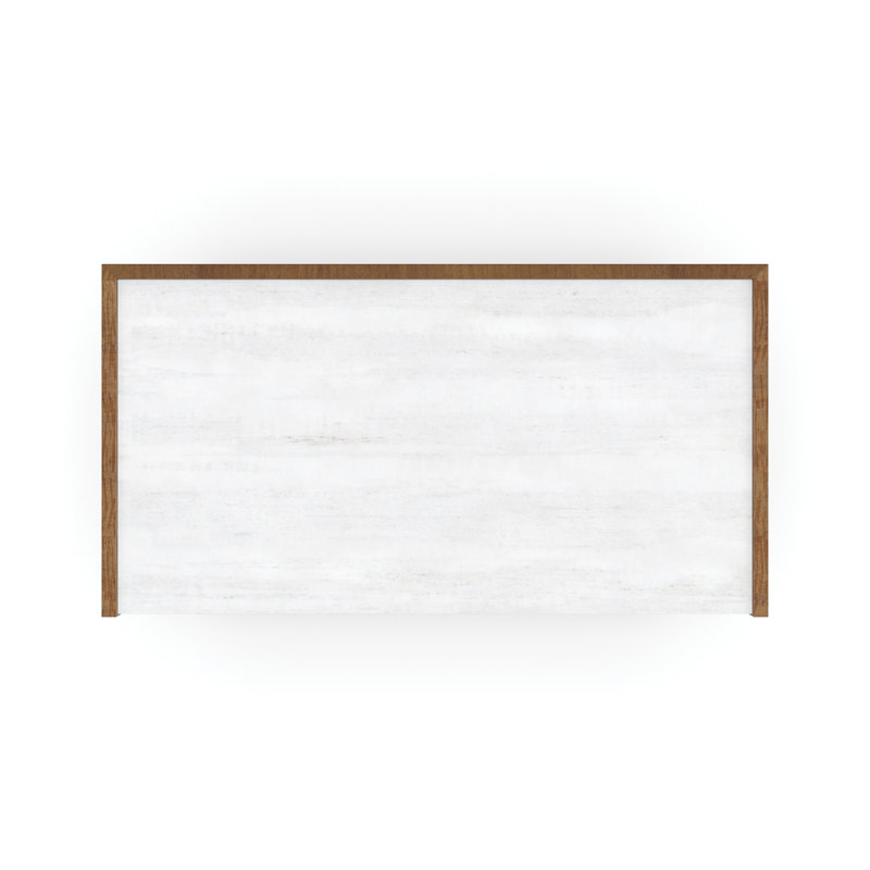 Avignon 3 - Drawer Solid Wood Nightstand, White/Burnished Adobe/Toasted Sycamore