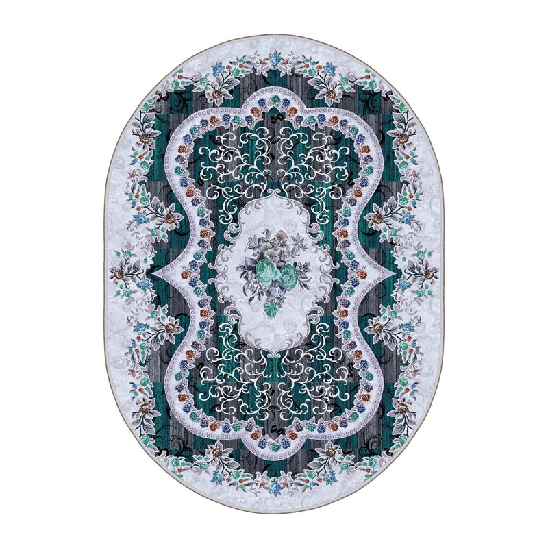Premium Hall Carpet, 2.6 x 6.6 Feet, 100% Polyester, 650 g/m² | Antibacterial, Non-Slip Underside, 0.3 in Pile Height | Machine Washable, 3D Digital Printing | Durable & Stylish for Any Entryway or Living Room