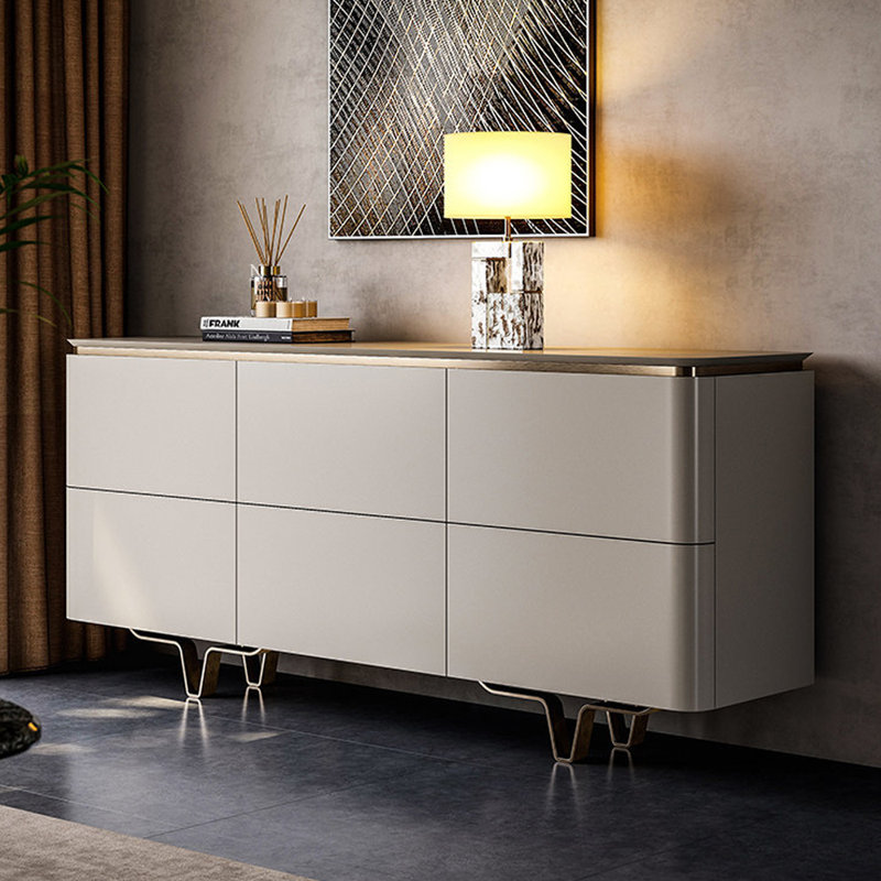 Buffet de luxe italien léger avec rangement, H 35,43 po x l 70,87 po x P 15,75 po