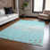 Machine Washable Indoor/Outdoor Christain ACN1366 Aqua Rug