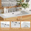 Meuble-lavabo de 30 po avec lavabo en céramique, meuble-lavabo moderne Mid-Century avec 2 portes à fermeture en douceur et grand espace de rangement