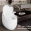 Toilette de salle de bain en céramique en forme d'œuf - blanc brillant, 1,28 chasse simple, accessoire moderne de forme blanche, chasse d'eau douce