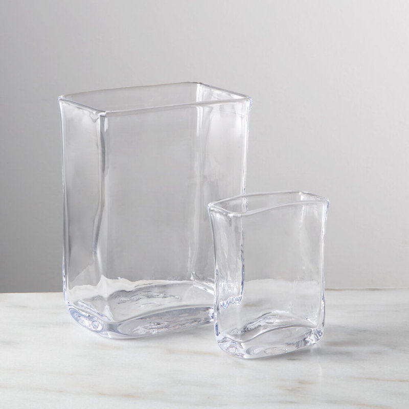Weston Handmade Glass Table Vase, 5.25" H x 4.13" W x 2.25" D