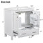 Ensemble de meuble-lavabo simple 30 po avec plateau en céramique Tanyra-627118005