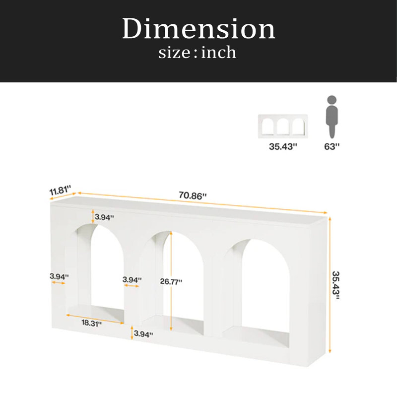 Stylish Arches Side Table,Entryway Table,Stable Console Table