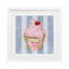 «Pastel Cupcake with Bow», reproduction encadrée sous verre, design par Lori Mosley-1391492264-1391492261