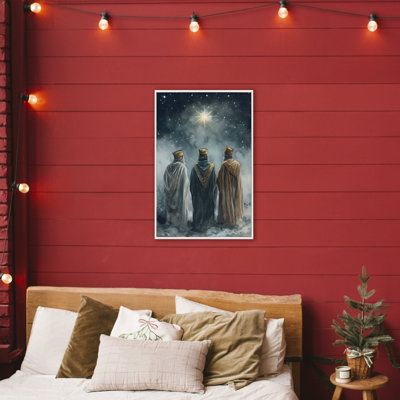 «Three Wise Men & North Star», estampe numérique, conception de Petal Prints Design