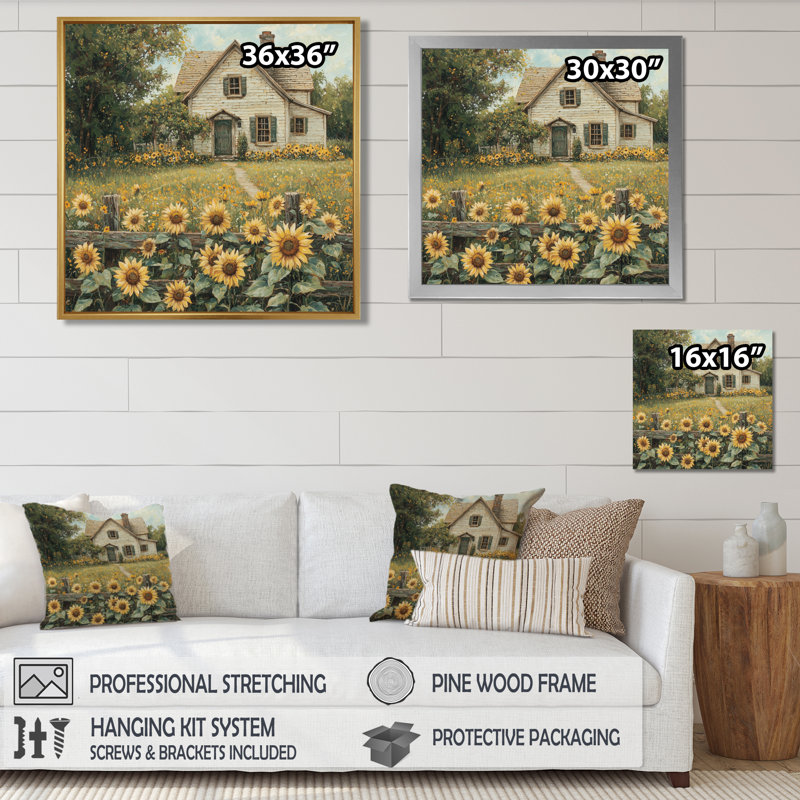 Dovidio - Paysages, art mural, Impression encadrée flottante, H 30 po x l 30 po, Blanc